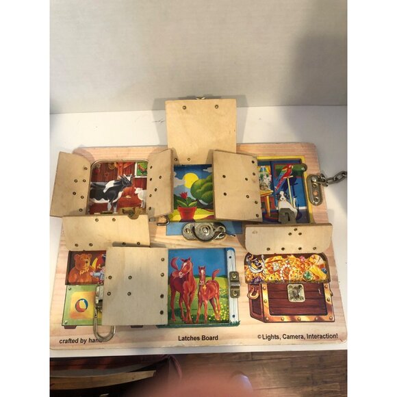 Vintage Melissa and Doug Latches Board CT1102 - Picture 3 of 6